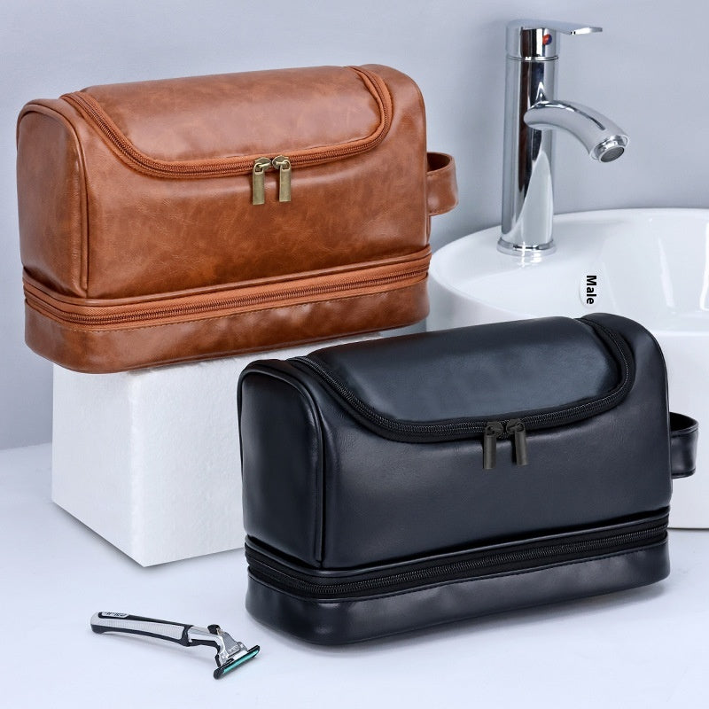 Leather Toiletry Bag| Cosmatic Grooming Organizer
