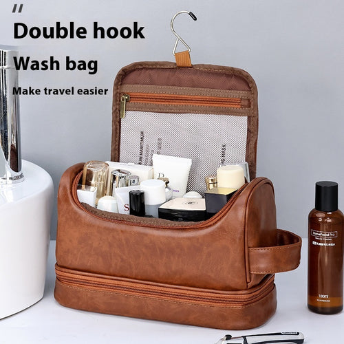 Leather Toiletry Bag| Cosmatic Grooming Organizer