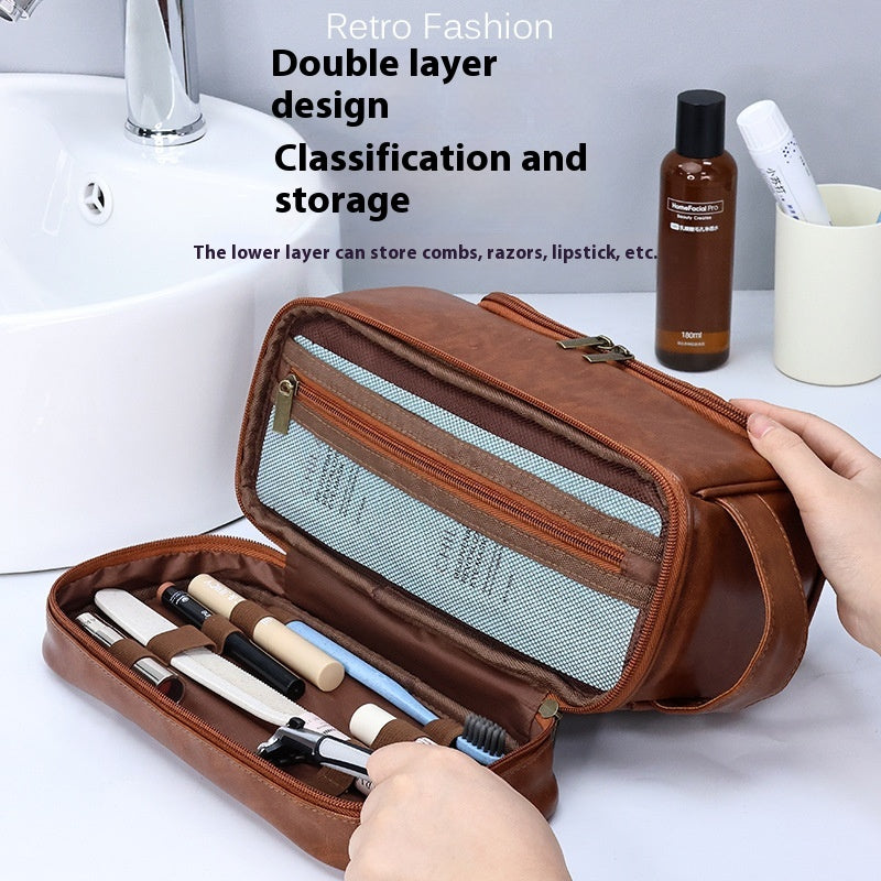 Leather Toiletry Bag| Cosmatic Grooming Organizer