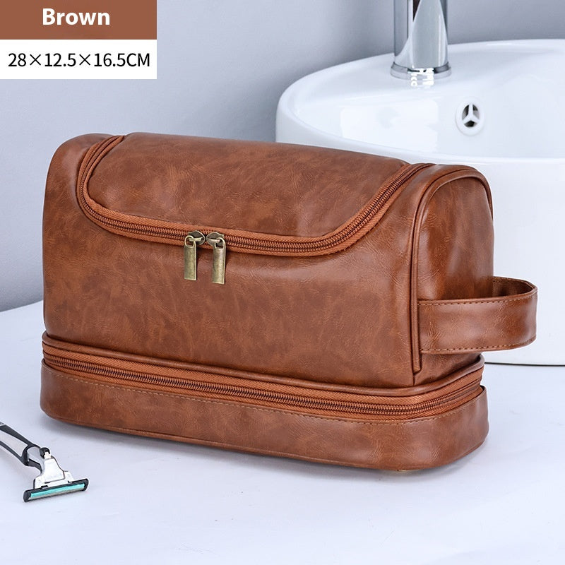Leather Toiletry Bag| Cosmatic Grooming Organizer