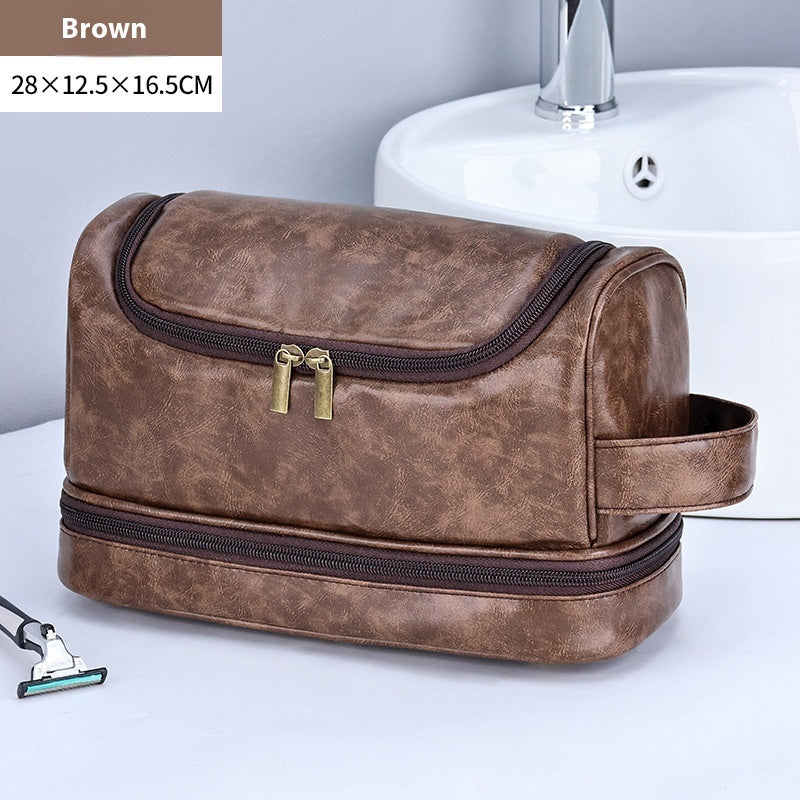 Leather Toiletry Bag| Cosmatic Grooming Organizer